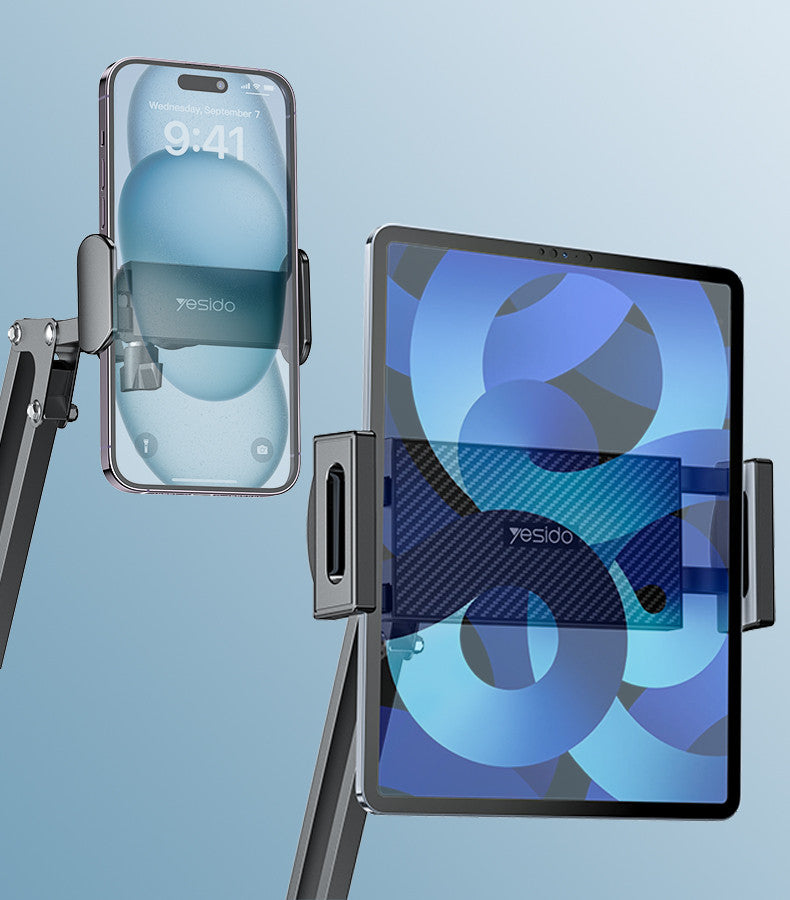 YESIDO C295 360° Rotating Silicone Collet Floor-Standing Tablet Cantilever Bracket Desktop Lazy Stand YESIDO C295 360° Rotating Silicone Collet Floor-Standing Tablet Cantilever Bracket Desktop Lazy Stand